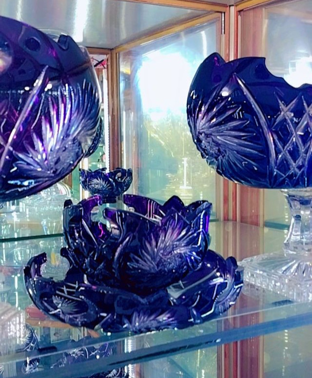 بلور چک رنگ شرابی